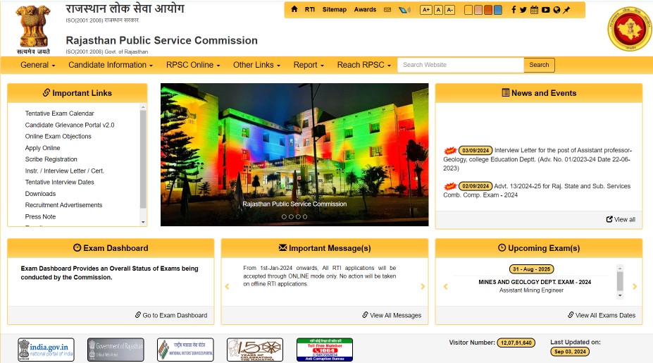 RPSC RAS Bharti Online Apply